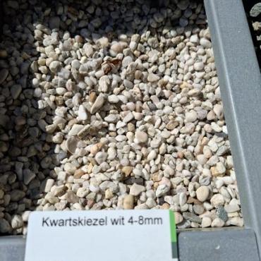 Kwartskiezel wit 4-8 mm in bigbag 1500kg (ca. 1m³) (incl. brandstoftoeslag)