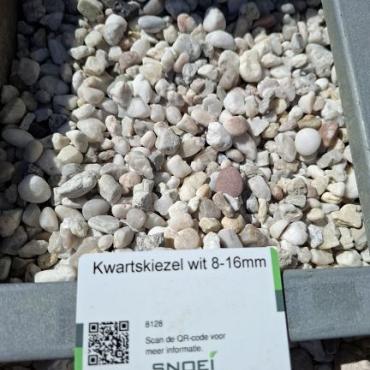Zak Kwartskiezel wit 8-16mm à 20kg (incl. brandstoftoeslag)
