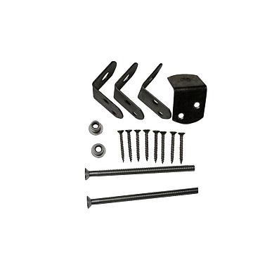 Uni-beslag tbv 1 betonpaal, zwart gepoedercoat