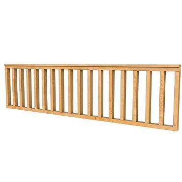 Hekwerk recht douglas type C, 278,5x73 cm, onbehandeld