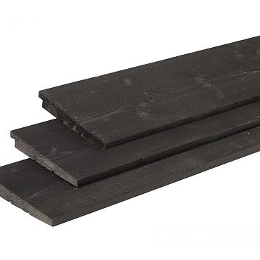 Douglas Zweeds rabat 1,1-2,7x19,5x500cm, zwart gedompeld
