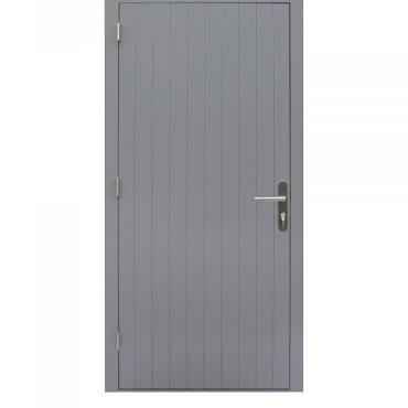 Hardhouten enkele dichte deur Prestige, linksdraaiend, 109x221 cm, grijs gegrond