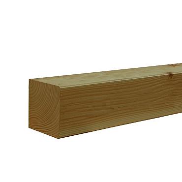 Douglas geschaafde paal 14x14x300 cm, groen geïmpregneerd