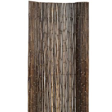 Bamboescherm op rol 180x180 cm, zwart
