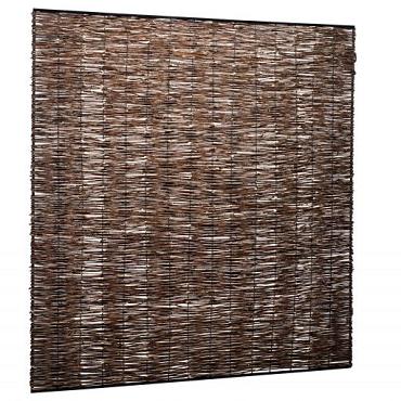 Wilgentenenscherm fijn, met ijzeren frame, 180x180 cm