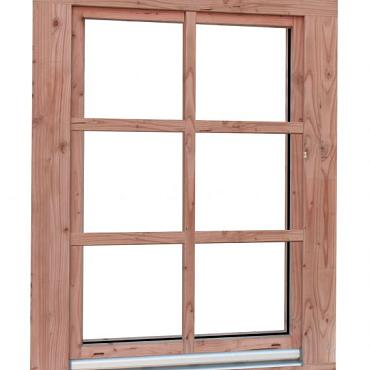 Douglas draai-kiepraam Prestige met dubbelglas, 84,4x120,4 cm, onbehandeld