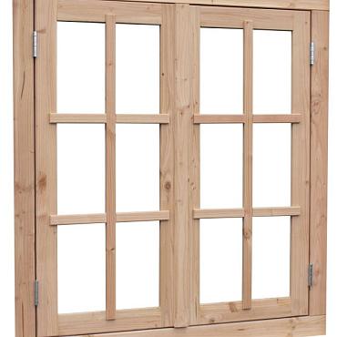 Douglas dubbel uitzetraam Prestige met dubbelglas, 112x120,5 cm, onbehandeld