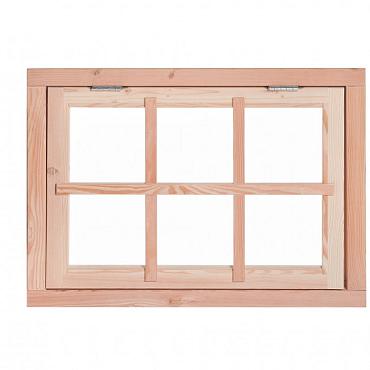 Douglas 6-ruits uitzetraam, 91x74 cm, kleurloos geïmpregneerd