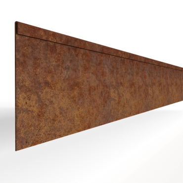 Kantopsluiting corten 16,5x300cm geplet