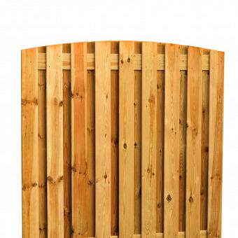 Grenen geschaafd plankenscherm 19-planks 15 mm, 180x180 cm, verticaal toog, groen geïmpregneerd