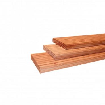 Douglas geschaafd vlonderplank, 1 zijde grof, 1 zijde fijn profiel, 2,4x13,8x400 cm, onbehandeld