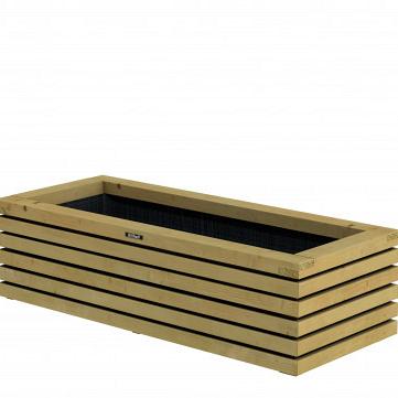 Bloembak Elan Excellent, 120x50x30cm, groen geïmpregneerd.