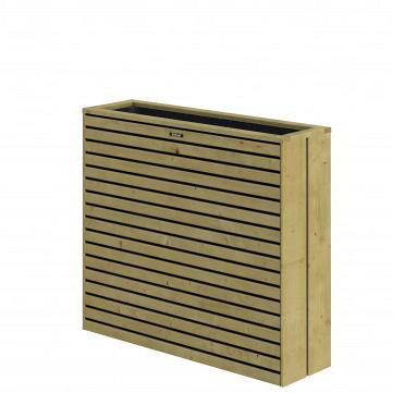 Terrasbloembak Elan Excellent, 93x30x103 cm, groen geïmpregneerd.