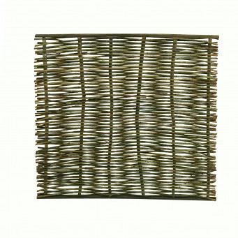 Wilgentenenscherm grof, boven- en onderkant voorzien van latten, 180x180 cm