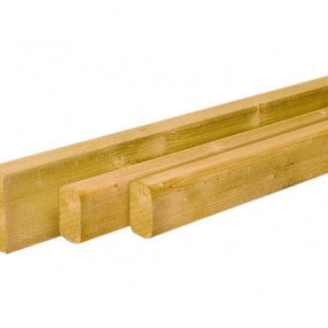 Scandinavisch vuren geschaafde bovenligger 3,8x10x450 cm, groen geïmpregneerd