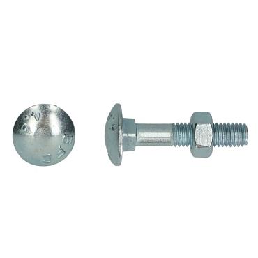 Slotbout verzinkt M8x80mm incl. moer