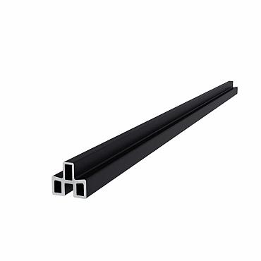 NewTechWood aluminium frameset t.b.v. triple schermplanken, zwart.