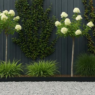 Kantopsluiting geplet 300x16,5cm zwart