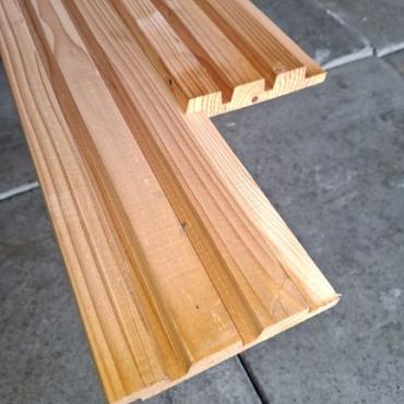 Douglas geschaafd rhombus triple profiel 2,5x14,4x400cm onbehandeld.