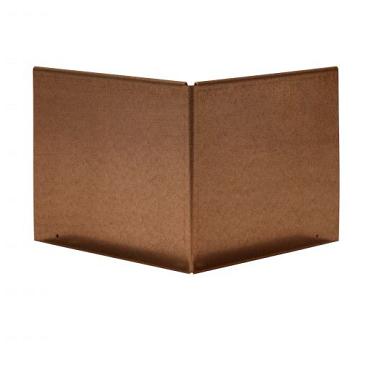 Kantopsluiting uitwendige hoek geplet 16,5cm Corten