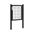 Hillfence metalen enkele poort Premium-line, 100x100 cm, zwart