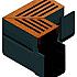 ACO SlimLine hoekstuk incl. Corten rooster