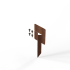 Koppelspies corten tbv kantopsluiting 10cm   incl. 2 zelftappers