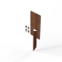 Koppelspies corten tbv kantopsluiting 16,5cm   incl. 2 zelftappers