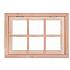 Douglas 6-ruits uitzetraam, 91x74 cm, kleurloos geïmpregneerd