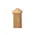 Paalornament piramide 7x7 cm hout