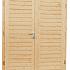 Vuren dubbele dichte opdekdeur met 5-puntssluiting, 168x201 cm, onbehandeld