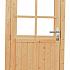 Vuren enkele 6-ruits deur inclusief kozijn, linksdraaiend, 90x201 cm, onbehandeld
