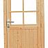 Vuren enkele 6-ruits deur inclusief kozijn, rechtsdraaiend, 90x201 cm, onbehandeld