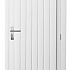 Vuren enkele dichte deur inclusief kozijn, rechtsdraaiend. 90x201 cm, wit gespoten.
