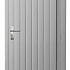 Vuren enkele dichte deur inclusief kozijn, rechtsdraaiend. 90x201 cm, lichtgrijs gespoten.