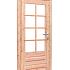 Douglas enkele 8-ruits deur inclusief kozijn, linksdraaiend, 90x201 cm, kleurloos geïmpregneerd