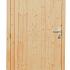 Vuren enkele dichte deur extra breed inclusief kozijn, rechtsdraaiend, 112x201 cm, onbehandeld