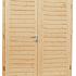 Vuren dubbele dichte opdekdeur met 5-puntssluiting, 168x201 cm, onbehandeld