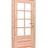 Douglas enkele 8-ruits deur inclusief kozijn, linksdraaiend, 90x201 cm, onbehandeld