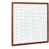 Hardhouten betonijzertrellis met maas 7,5x7,5cm, in raamwerk 4,5x7,0cm, 180x180cm
