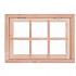 Douglas 6-ruits uitzetraam, 91x74 cm, kleurloos geïmpregneerd