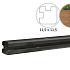Betonpaal met sleuf en platte kop tbv schutting 11,5x11,5x277 cm, antraciet hoekpaal, gecoat