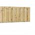 Jumboscherm geschaafd vuren 17-planks 15 mm, 180x90 cm, recht verticaal, groen geïmpregneerd