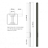 Lichtgewicht betonpaal met diamantkop ongecoat 8,5x8,5x280 cm, tussenpaal, antraciet