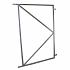 Stalen poortframe verz. 110x155cm verstelbaar