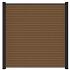 NewTechWood composiet scherm Triple 180x180cm Teak (incl. onder- en bovenprofiel en startblokjes)