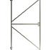 Verstelbaar stalen poortframe met slotkast 180x100cm (incl. oogschroeven, excl. plaatduimen)