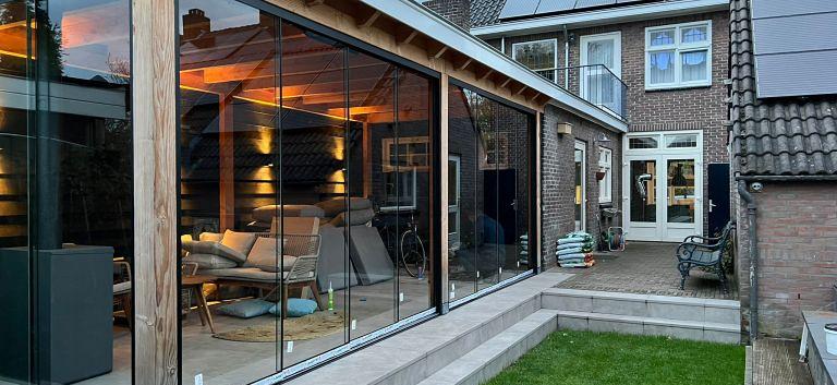 glazen schuifwand compleet   blank glas2